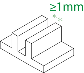 1 mm Öffnung