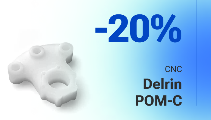 20% di sconto su Delrin POM-C Standard