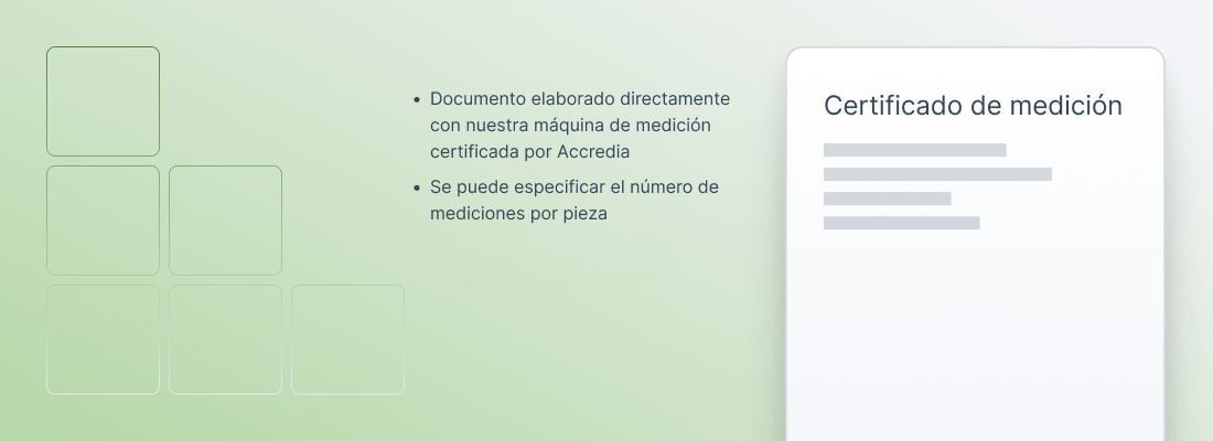 Certificado medición