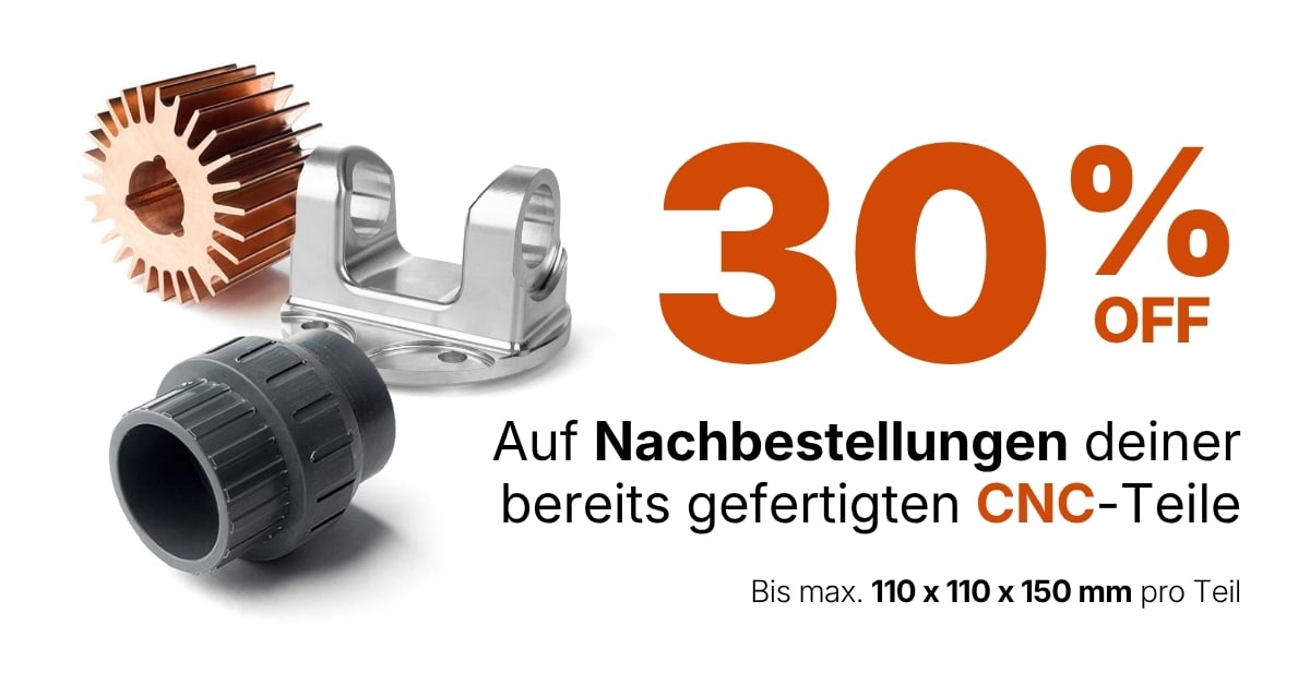 -30 % auf CNC-Nachbestellungen