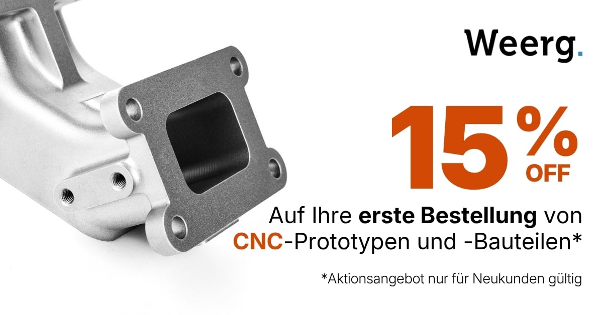 -15 % auf Ihre erste CNC-Bestellung