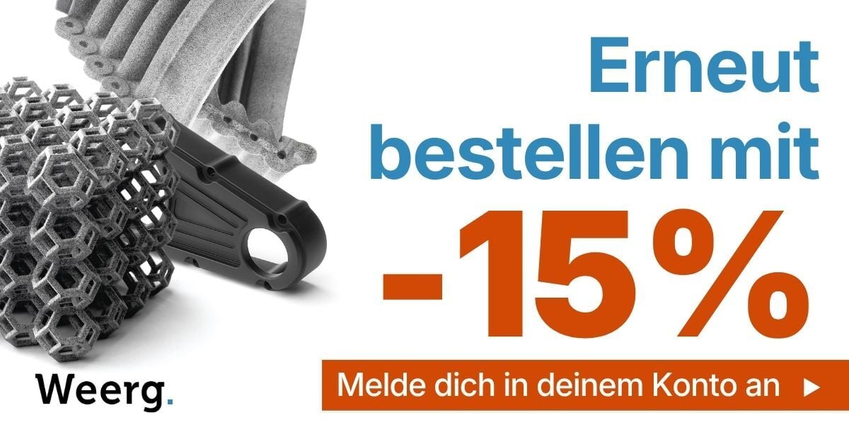 -15 % auf 3D-Nachbestellungen