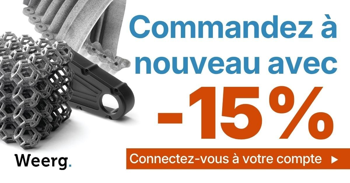 -15 % sur les récommandes 3D