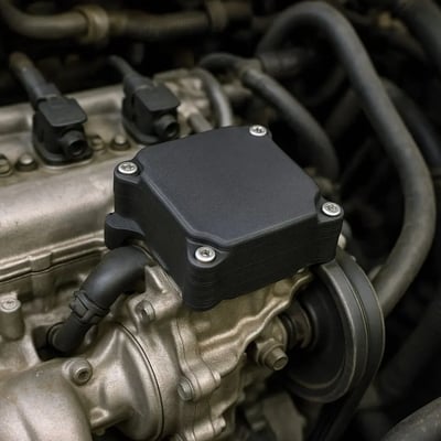 Teil aus Polycarbonat, hergestellt mit FDM-3D-Druck