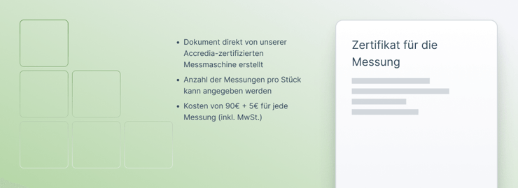 Accredia-Messzertifikat von Weerg