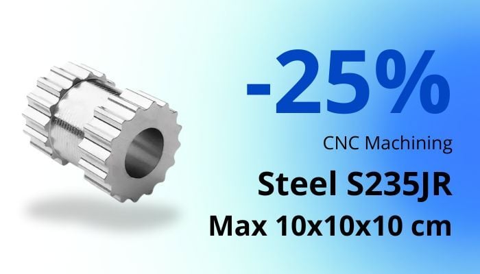 -25% Acciaio S235JR max 10x10x10 cm
