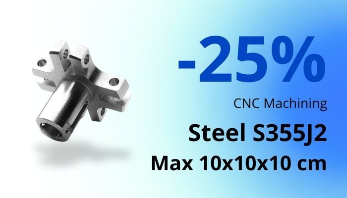 -25% Acciaio S355J2 max 10x10x10 cm