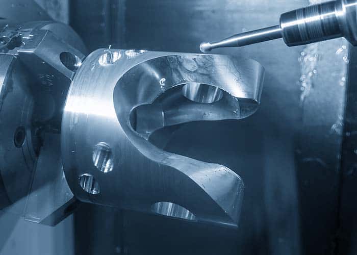 Tournage CNC en ligne a 5 axes