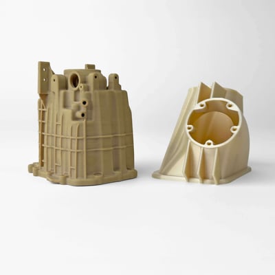 Two pieces in PEEK and Ultem