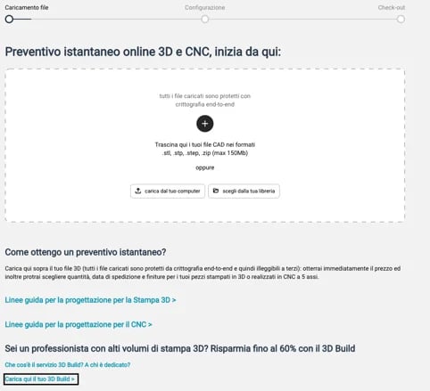 carica file 3d build