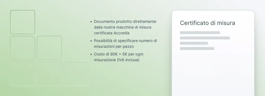 certificato di misura Accredia di Weerg