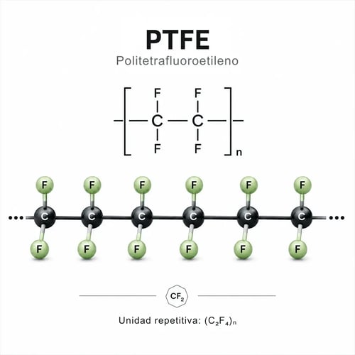 estructura química PTFE