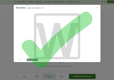 fichier découpé au laser correct