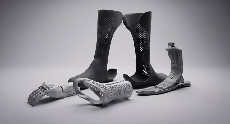 Custom orthoses printed in PA12 nylon