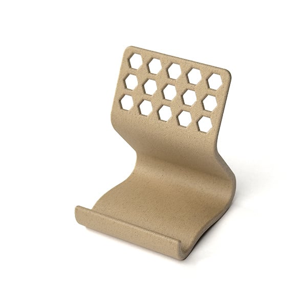 porte téléphone en bois clair