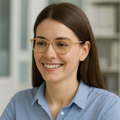 woman with ultem glasses