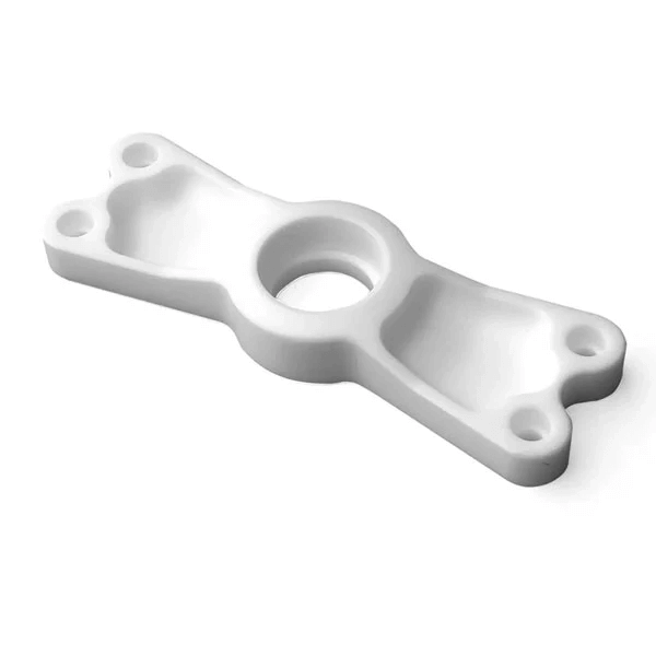 Pezzo in teflon lavorato a CNC