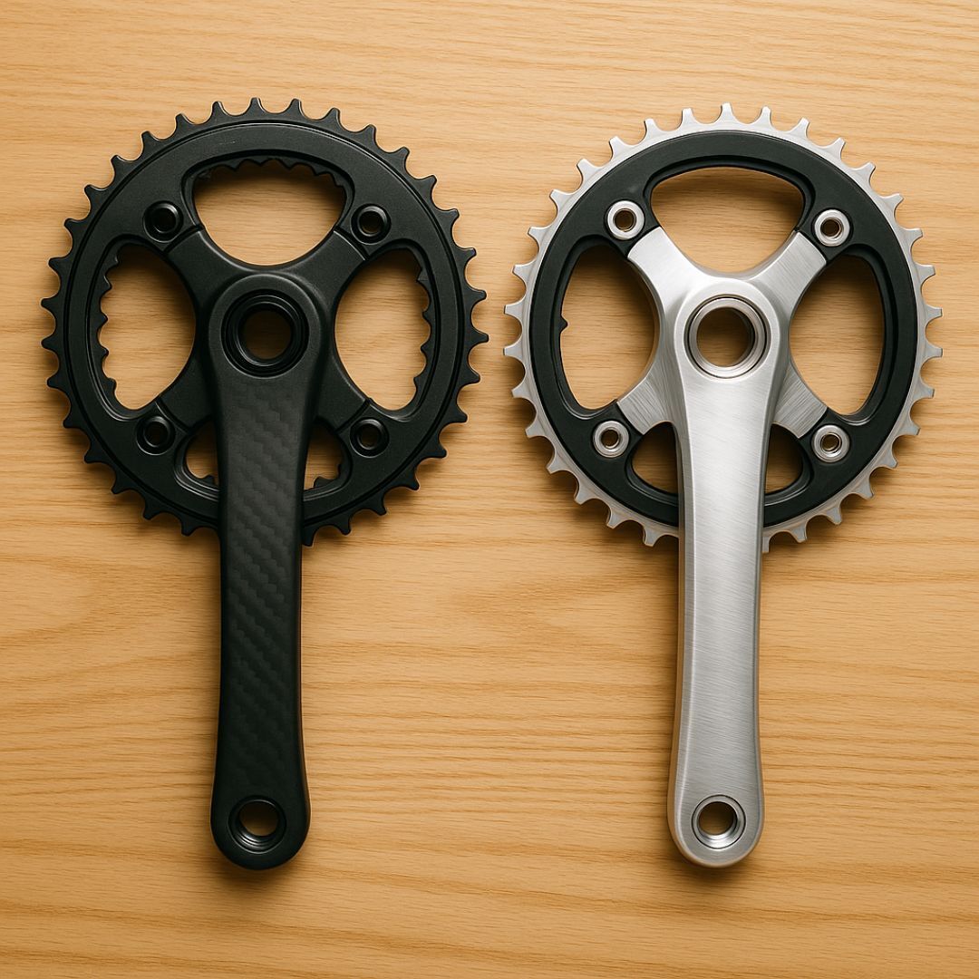 carbon fibre piece and aluminum piece