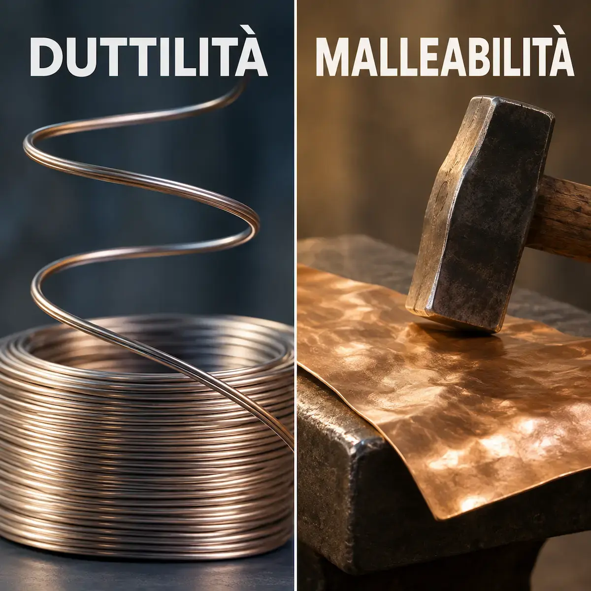 Confronto tra duttilità e malleabilità nei metalli