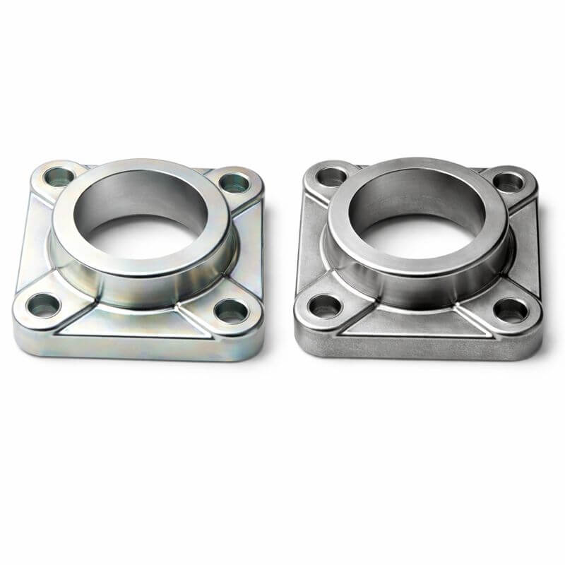 One galvanised steel and one non-galvanised steel