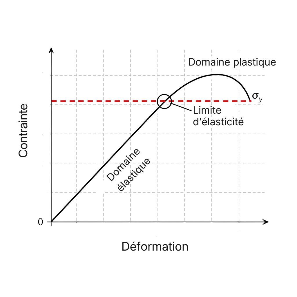 Graphique de la limite d'élasticité