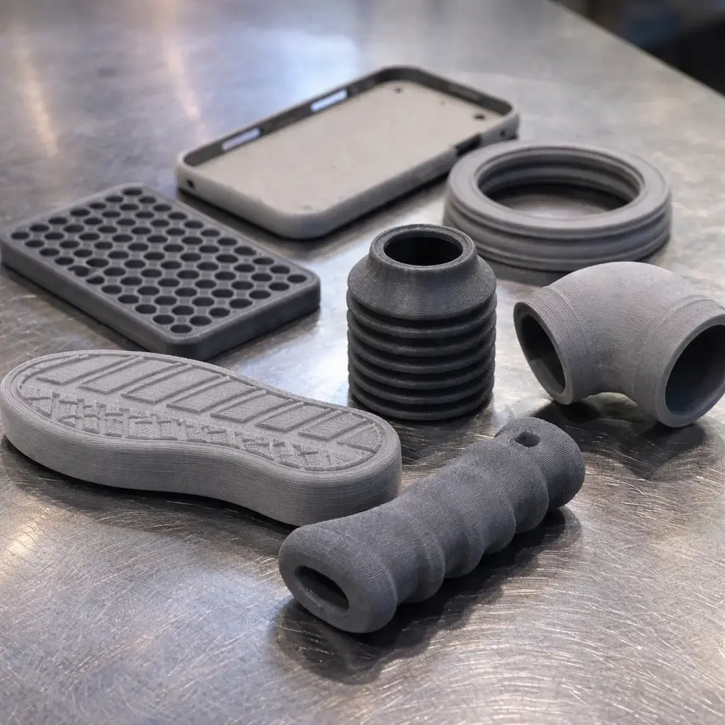 3D printed parts made of TPE