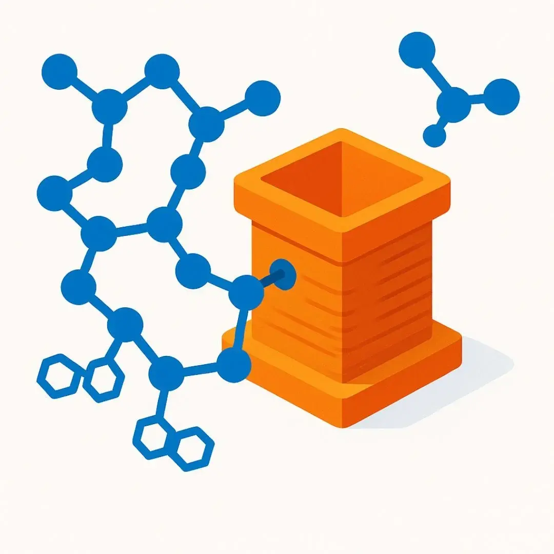 Graphic on the chemical structure of polymers
